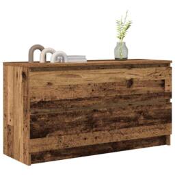Berkfield Home TV Cabinet Old Wood 100x35x54 cm Engineered Wood in Brown - Size: 100 x 35 x 54 cm - thumbnail 4
