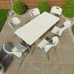 HD Designs Home Vida Folding Table in White - thumbnail 4