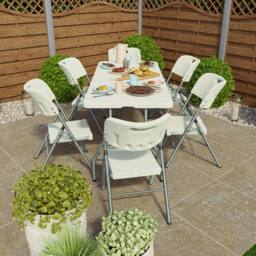 HD Designs Home Vida Folding Table in White - thumbnail 2