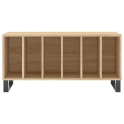 Berkfield Home Record Cabinet Sonoma Oak 100x38x48 cm Engineered Wood in Brown - Size: 100 x 38 x 48 cm - thumbnail 4