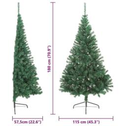 Berkfield Home Beautiful Artificial Pre-lit Christmas Tree Green 180 cm PVC - thumbnail 9