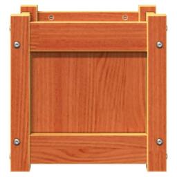 Berkfield Home Beautiful Garden Planter Wax Brown 31x31x31 cm Solid Wood Pine - Size: 31 x 31 x 31 cm - thumbnail 5