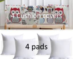 Luxury Living Whimsical Owl Tapestry Cushions (Set of 4 with Plump Pads) - Size: 45 cm x 45 cm - thumbnail 2