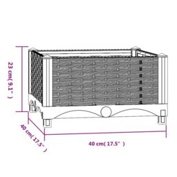Berkfield Home Raised Bed 40x40x23 cm Polypropylene in Grey - Size: 40 x 40 x 23 cm - thumbnail 6