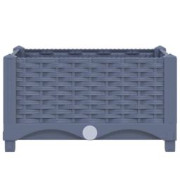 Berkfield Home Raised Bed 40x40x23 cm Polypropylene in Grey - Size: 40 x 40 x 23 cm - thumbnail 3