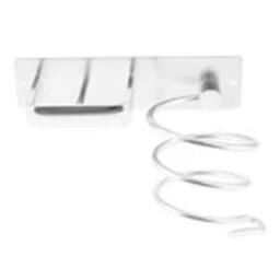 Havendro Spiral Hair Dryer Holder Wall Mounted Rack Storage Stand Kit in Silver - thumbnail 4