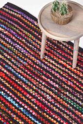 Homescapes Handwoven Chindi Folk Hall Runner, 66 x 200 cm - Size: 66 cm x 200 cm - thumbnail 1