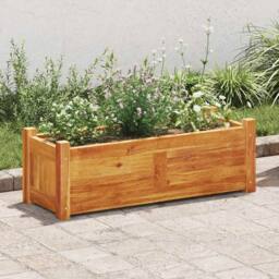 Berkfield Home Garden Raised Bed Acacia Wood 76x27.6x25 cm in Brown - thumbnail 1