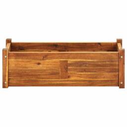 Berkfield Home Garden Raised Bed Acacia Wood 76x27.6x25 cm in Brown - thumbnail 4