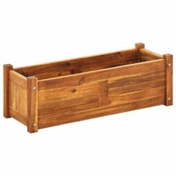 Berkfield Home Garden Raised Bed Acacia Wood 76x27.6x25 cm in Brown - thumbnail 3