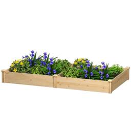 KORVIXA Wooden Raised Garden Bed in Brown - Size: 100g - thumbnail 1