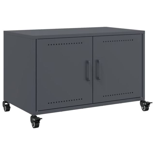Berkfield Home TV Cabinet Anthracite 68x39x43.5 cm Steel in Charcoal - image 1