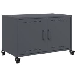 Berkfield Home TV Cabinet Anthracite 68x39x43.5 cm Steel in Charcoal - thumbnail 1