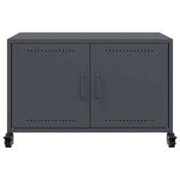 Berkfield Home TV Cabinet Anthracite 68x39x43.5 cm Steel in Charcoal - thumbnail 6