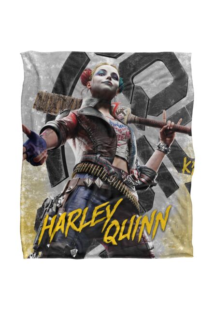Suicide Squad LOGOVISION :Kill The Justice League Blanket, 152x127 cm Harely Silk Touch Blanket in White - image 1