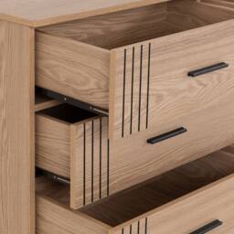 Seconique Tessa 6 Drawer Chest-Natural Oak Effect in Light Oak - thumbnail 7