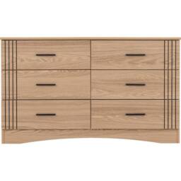 Seconique Tessa 6 Drawer Chest-Natural Oak Effect in Light Oak - thumbnail 4