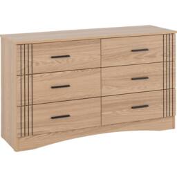 Seconique Tessa 6 Drawer Chest-Natural Oak Effect in Light Oak - thumbnail 2