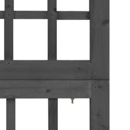 Berkfield Home 6-Panel Room Divider/Trellis Solid Fir Wood Black 242.5x180 cm - thumbnail 5