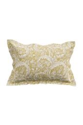 Sanderson 'Tila Lime' Cotton Percale Duvet Cover Set in Gold - Size: King - thumbnail 3