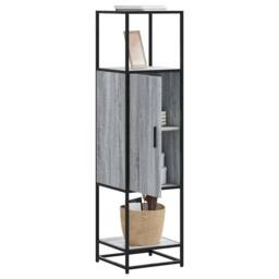 Berkfield Home Highboard Grey Sonoma 35.5x35x139 cm Engineered Wood & Metal - thumbnail 1