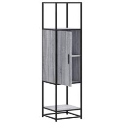 Berkfield Home Highboard Grey Sonoma 35.5x35x139 cm Engineered Wood & Metal - thumbnail 5