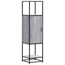 Berkfield Home Highboard Grey Sonoma 35.5x35x139 cm Engineered Wood & Metal - thumbnail 2