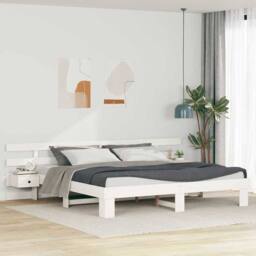 Berkfield Home Modern with Drawer White 180 x 200 cm Wood - thumbnail 2