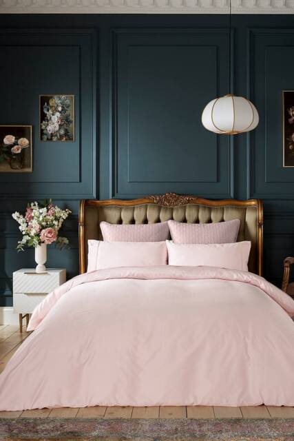 Ted Baker 'TB Plain Dye' Cotton Sateen Duvet Cover in Pink - Size: Super King - image 1
