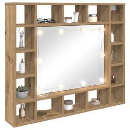 Berkfield Home Mirror Cabinet Artisan oak Engineered wood in Brown - thumbnail 1