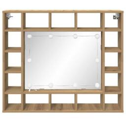 Berkfield Home Mirror Cabinet Artisan oak Engineered wood in Brown - thumbnail 5