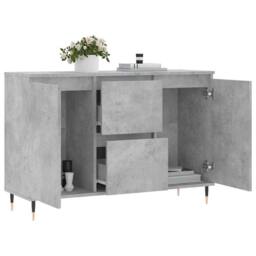 Berkfield Home Sideboard Concrete Grey 104x35x70 cm Engineered Wood - Size: 104 x 35 x 70 cm - thumbnail 4