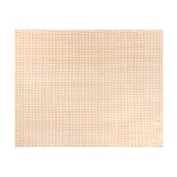 Furn Gingham Check Printed Soft Fleece Throw in Yellow - Size: 130 cm x 150 cm - thumbnail 2