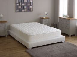 Starlight Beds Essentials Zig Zag Memory Foam Hybrid Open Coil Spring Mattress in White - Size: Single - thumbnail 2