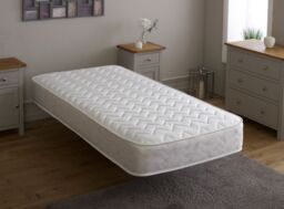 Starlight Beds Essentials Zig Zag Memory Foam Hybrid Open Coil Spring Mattress in White - Size: Single - thumbnail 3