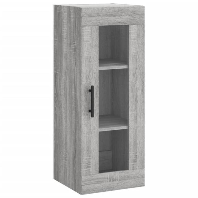 Berkfield Home Wall Mounted Cabinet Grey Sonoma 34.5x34x90 cm - image 1