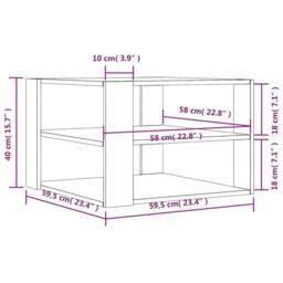 Berkfield Home Coffee Table Grey Sonoma 59.5x59.5x40 cm Engineered Wood - thumbnail 9