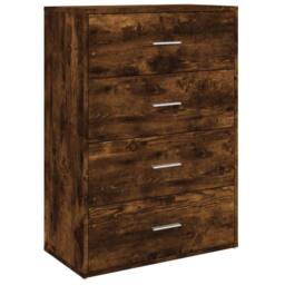 Berkfield Home Sideboard Smoked Oak 60x31x84 cm Engineered Wood in Brown - Size: 60 x 31 x 84 cm - thumbnail 3