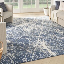 The Rug Shop UK Blue Modern Abstract Jute Backing Area Rug - Size: 240 cm x 300 cm - thumbnail 4