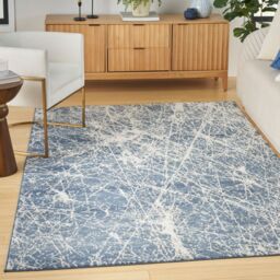 The Rug Shop UK Blue Modern Abstract Jute Backing Area Rug - Size: 240 cm x 300 cm - thumbnail 3