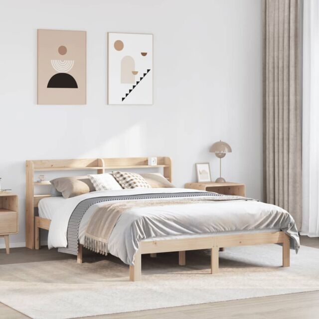 Berkfield Home Bed Frame with Headboard without Mattress 160x200 cm in Brown - image 1