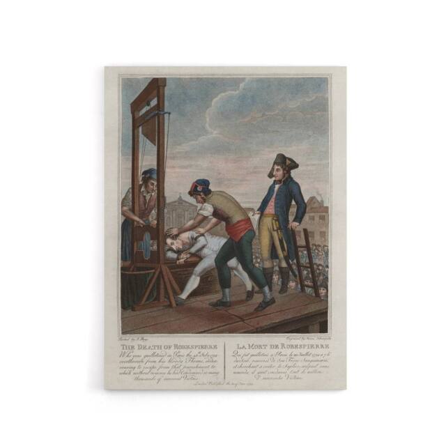 "Artery8 Guillotine Execution of Robespierre Canvas Wall Art Print - Size: W18"" x H24""" - image 1