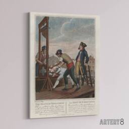 "Artery8 Guillotine Execution of Robespierre Canvas Wall Art Print - Size: W18"" x H24""" - thumbnail 2