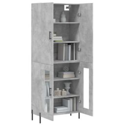 Berkfield Home Highboard Concrete Grey 69.5x34x180 cm Engineered Wood - thumbnail 3
