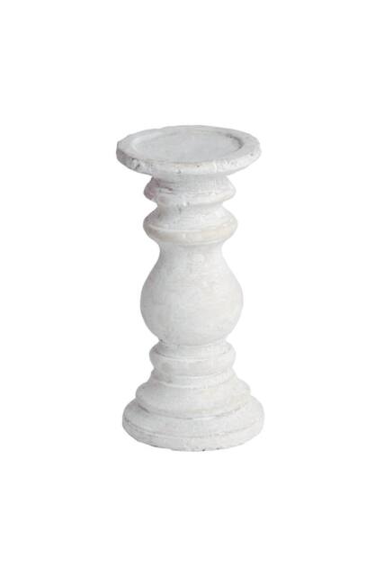 KDMD Small Stone Candle Holder for Rustic & Modern Decor in White - image 1