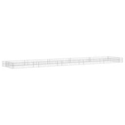 Berkfield Home Durable Gabion Raised Bed Galvanised Steel 500x100x20 cm in Silver - Size: 500 x 100 x 20 cm - thumbnail 7