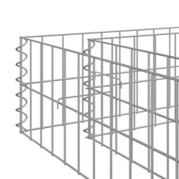 Berkfield Home Durable Gabion Raised Bed Galvanised Steel 500x100x20 cm in Silver - Size: 500 x 100 x 20 cm - thumbnail 8