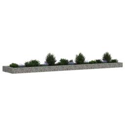 Berkfield Home Durable Gabion Raised Bed Galvanised Steel 500x100x20 cm in Silver - Size: 500 x 100 x 20 cm - thumbnail 4