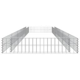 Berkfield Home Durable Gabion Raised Bed Galvanised Steel 500x100x20 cm in Silver - Size: 500 x 100 x 20 cm - thumbnail 6