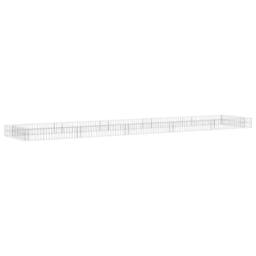 Berkfield Home Durable Gabion Raised Bed Galvanised Steel 500x100x20 cm in Silver - Size: 500 x 100 x 20 cm - thumbnail 2